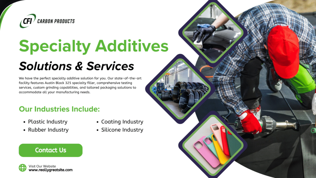 CFI Carbon Products specialty additives solutions and services for plastic, rubber, coating, and silicone industries