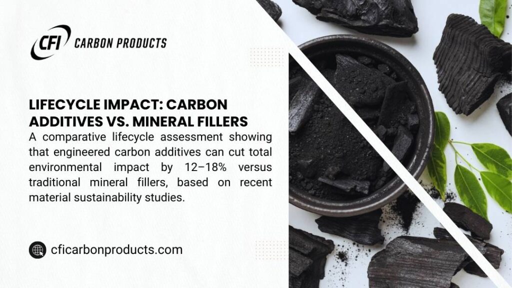 Specialty Carbon Additives - CFI Carbon Products: Lifecycle Impact – Engineered carbon additives vs. mineral fillers. Studies show carbon additives reduce total environmental impact 12–18%.